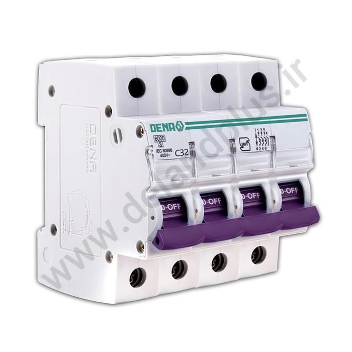 فیوز مینیاتوری چهار پل 32 آمپر دناالکتریک مدل C32-6KA